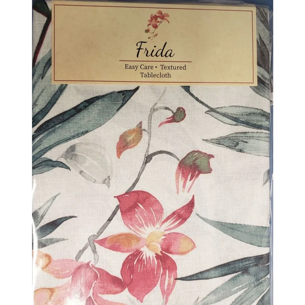 Textured Printed Fabric Tablecloth 60